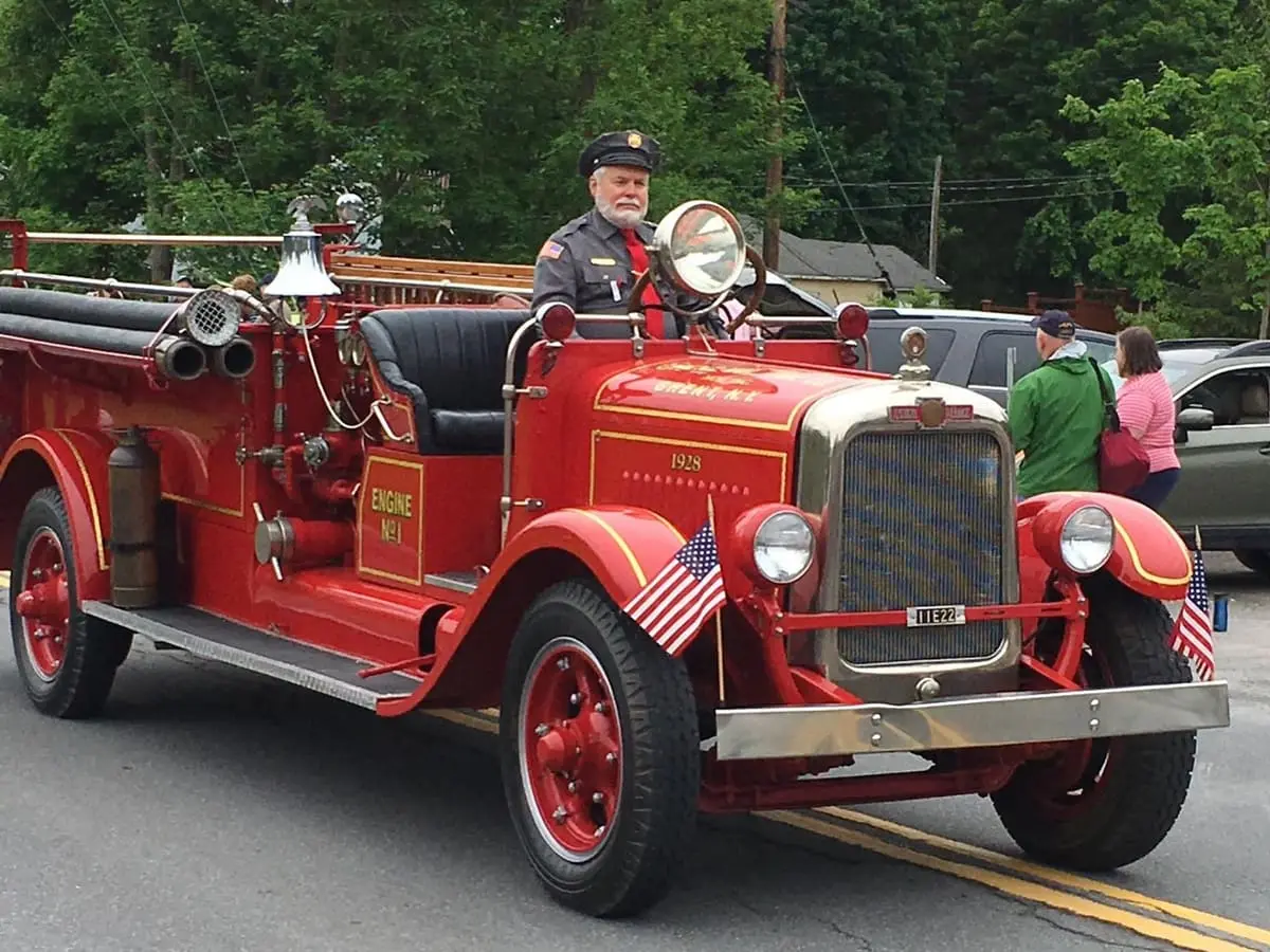 1928 American LaFrance antique fire engine of Ghent Volunteer Fire Company No. 1